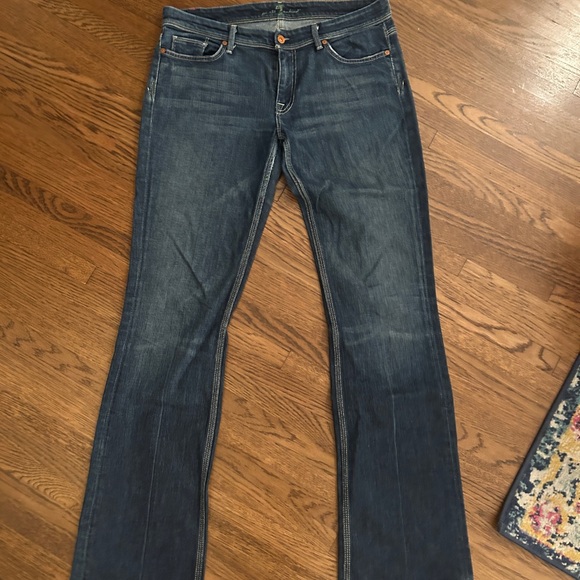 7 For All Mankind Denim - 7 For All Mankind Dark Blue Boot Cut Jeans Flynt size 32